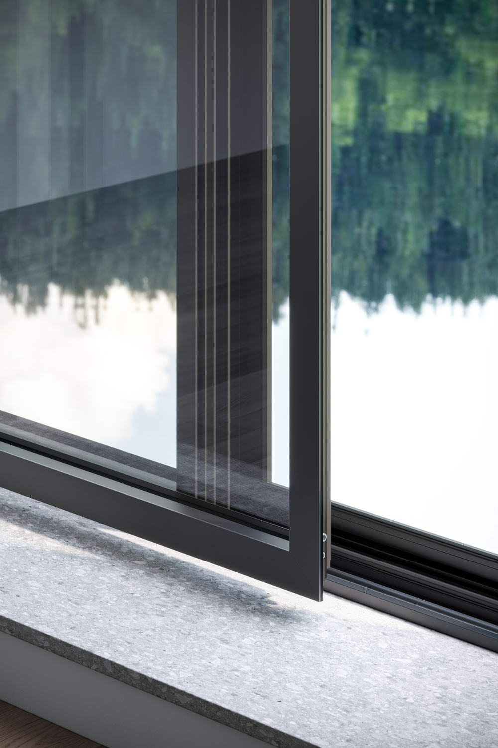 悦界90内倒侧滑窗-特写